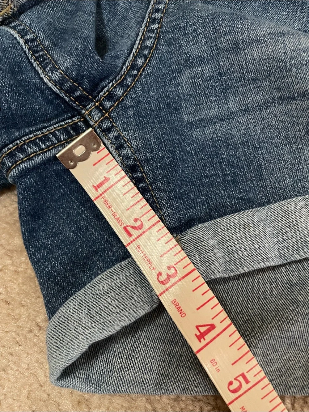 LC Lauren Conrad Denim Shorts Women's Size 14 Medium Wash Rolled Hem Cuffed